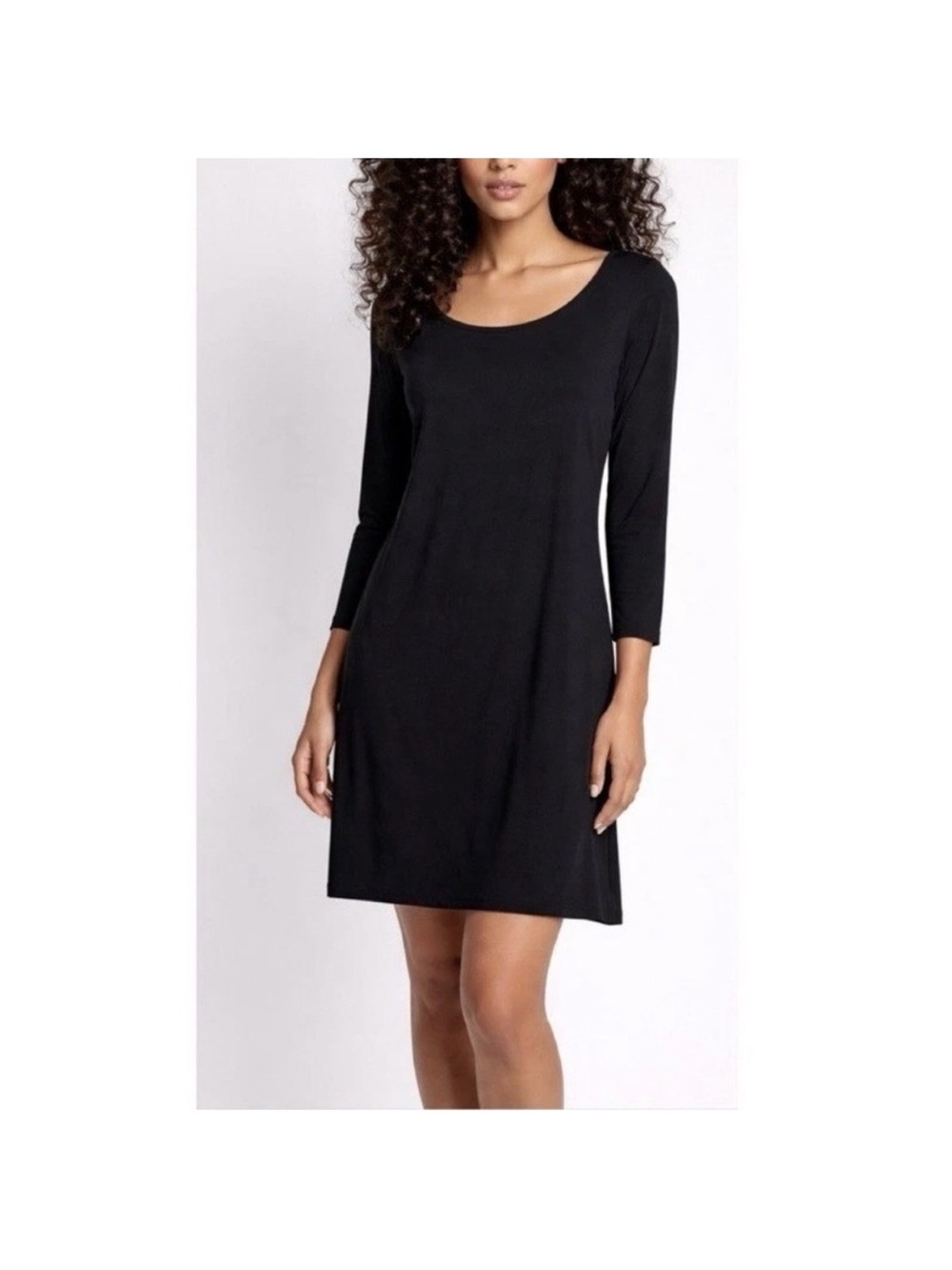 Eileen Fisher Little Black Silk Dress SIze Small